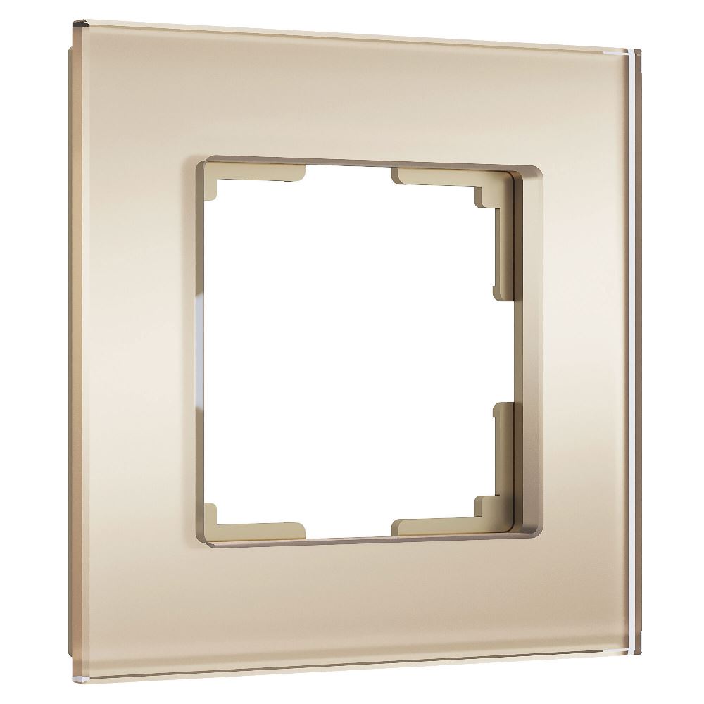 Рамка стеклянная Werkel Senso на 1 пост soft-touch Шампань W0013111