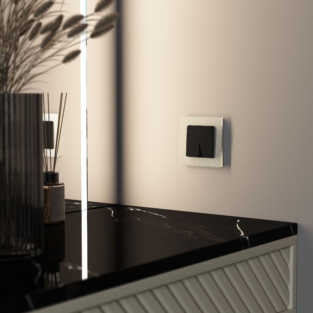 Рамка стеклянная Werkel Senso на 1 пост soft-touch Шампань W0013111 — изображение 2