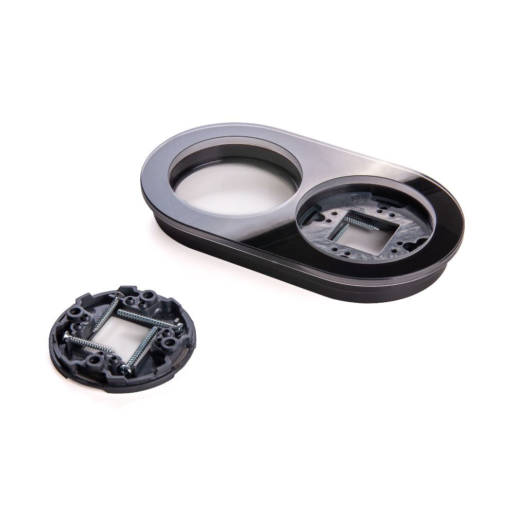 Рамка стеклянная Werkel на 2 поста Черный W0025108 — изображение 3