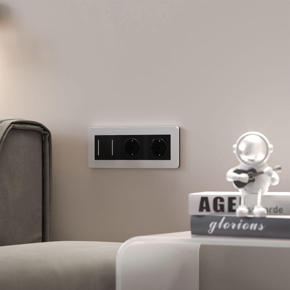 Рамка из поликарбоната Werkel Split на 3 поста Белый / Черный W0033068 — изображение 2