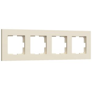 Рамка из поликарбоната Werkel Slab на 4 поста Айвори W0042962