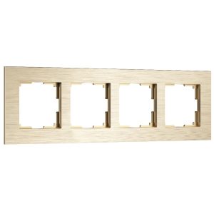 Рамка из металла Werkel AluMax на 4 поста Шампань W0043511