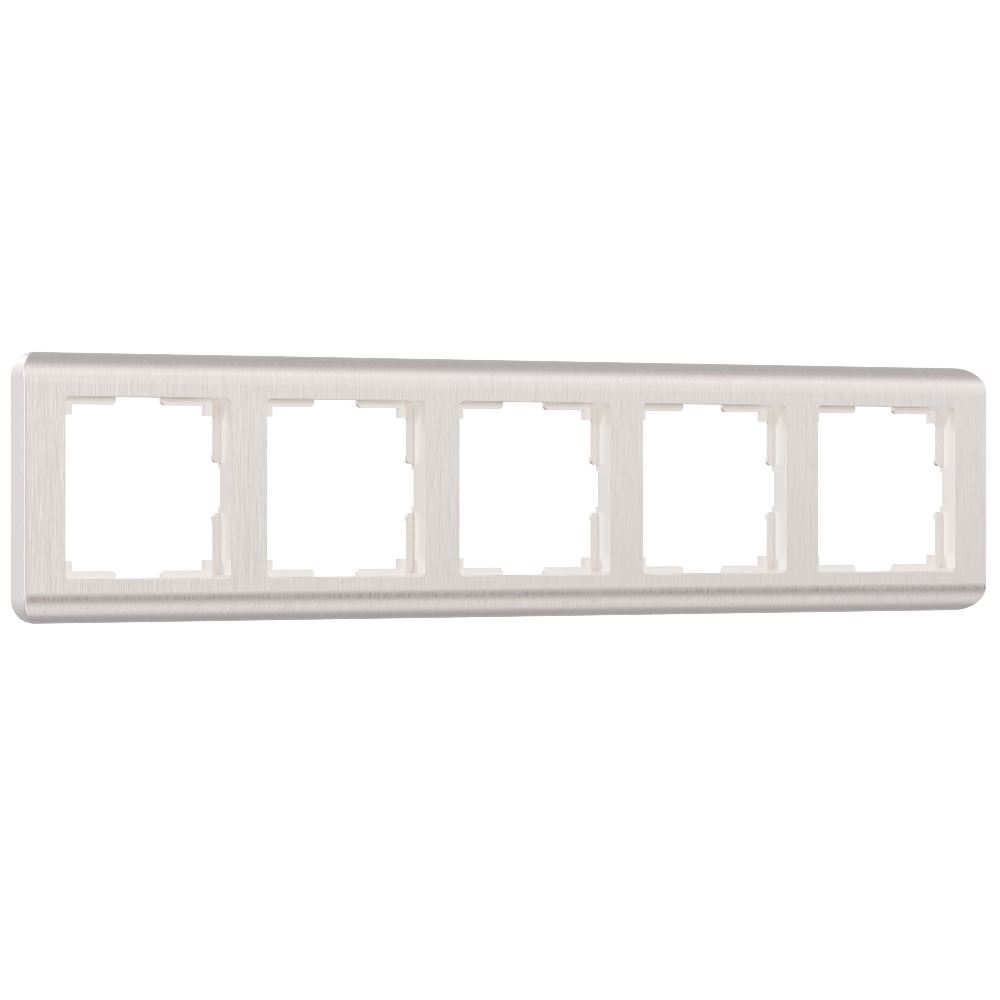 Рамка из поликарбоната Werkel Stream на 5 постов Перламутровый W0052113