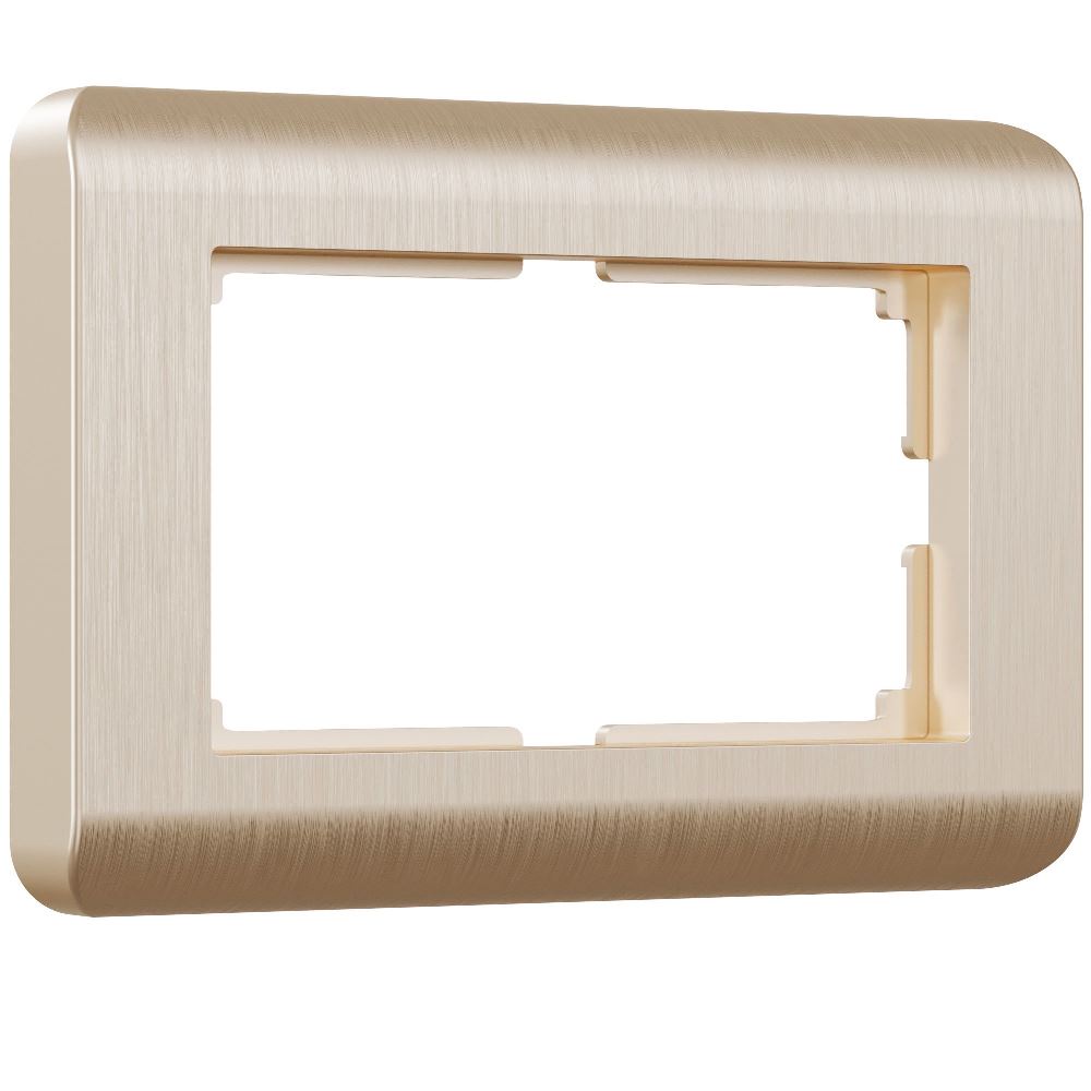 Рамка для двойной розетки Werkel Stream Шампань W0082111