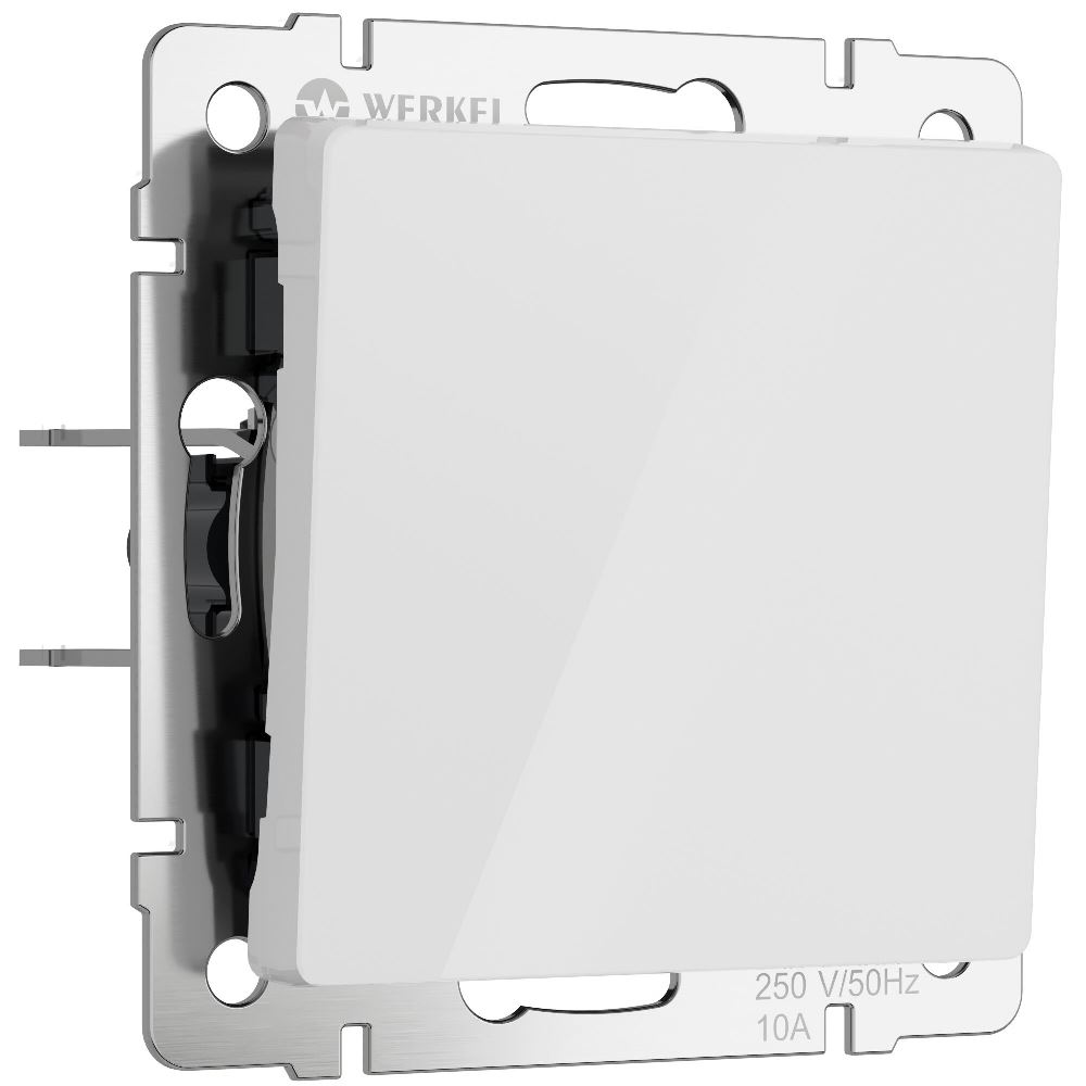 Выключатель одноклавишный встраиваемый Werkel Белый W1110041