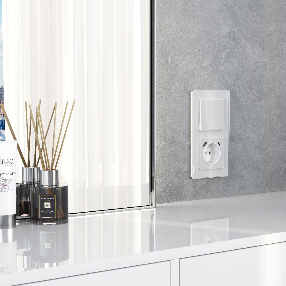 Выключатель одноклавишный встраиваемый Werkel Белый W1110041 — изображение 2