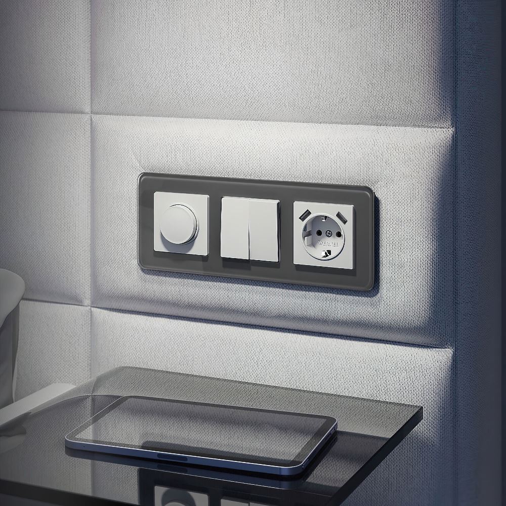 Выключатель двухклавишный встраиваемый Werkel Белый матовый W1120061 — изображение 4