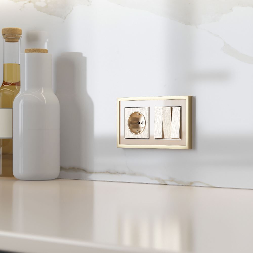 Набор клавиш для выключателя трехклавишного Werkel Шампань рифленый W1139010 — изображение 2