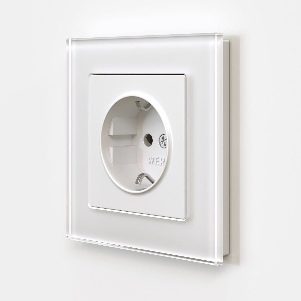 Розетка встраиваемая Werkel с заземлением и шторками Белый матовый W1171161 — изображение 2