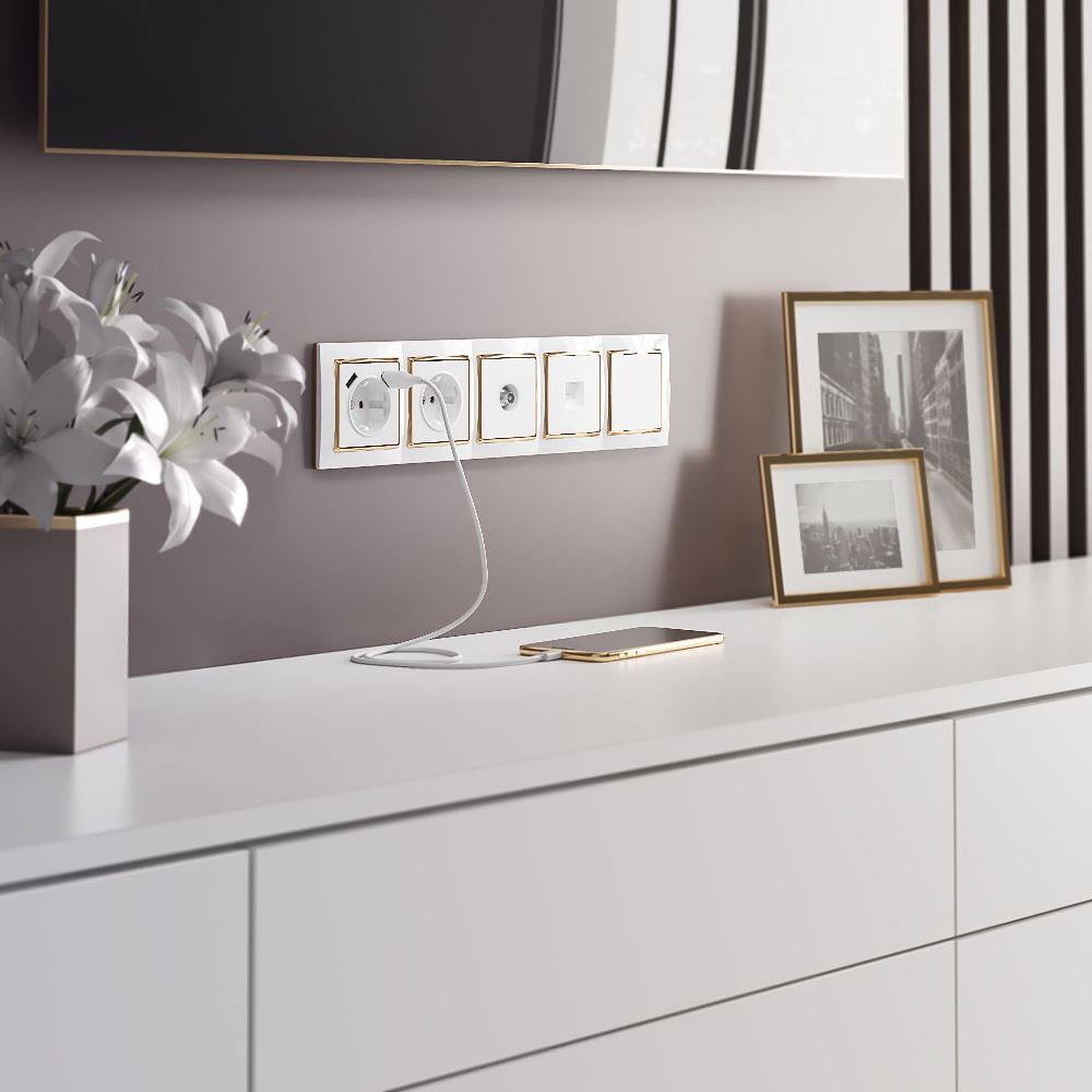 Розетка встраиваемая телефонная Werkel RJ-11 Белый W1182001 — изображение 2