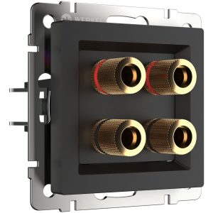 Акустическая розетка встраиваемая Werkel Черный матовый W1185008