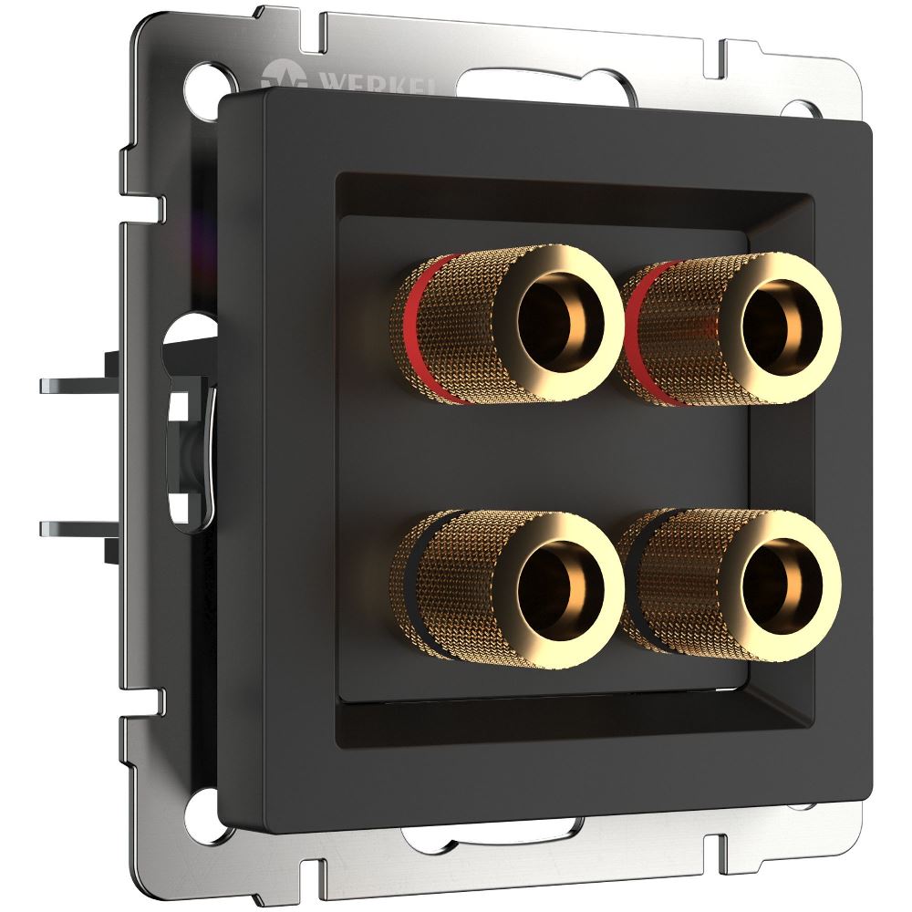 Акустическая розетка встраиваемая Werkel Черный матовый W1185008