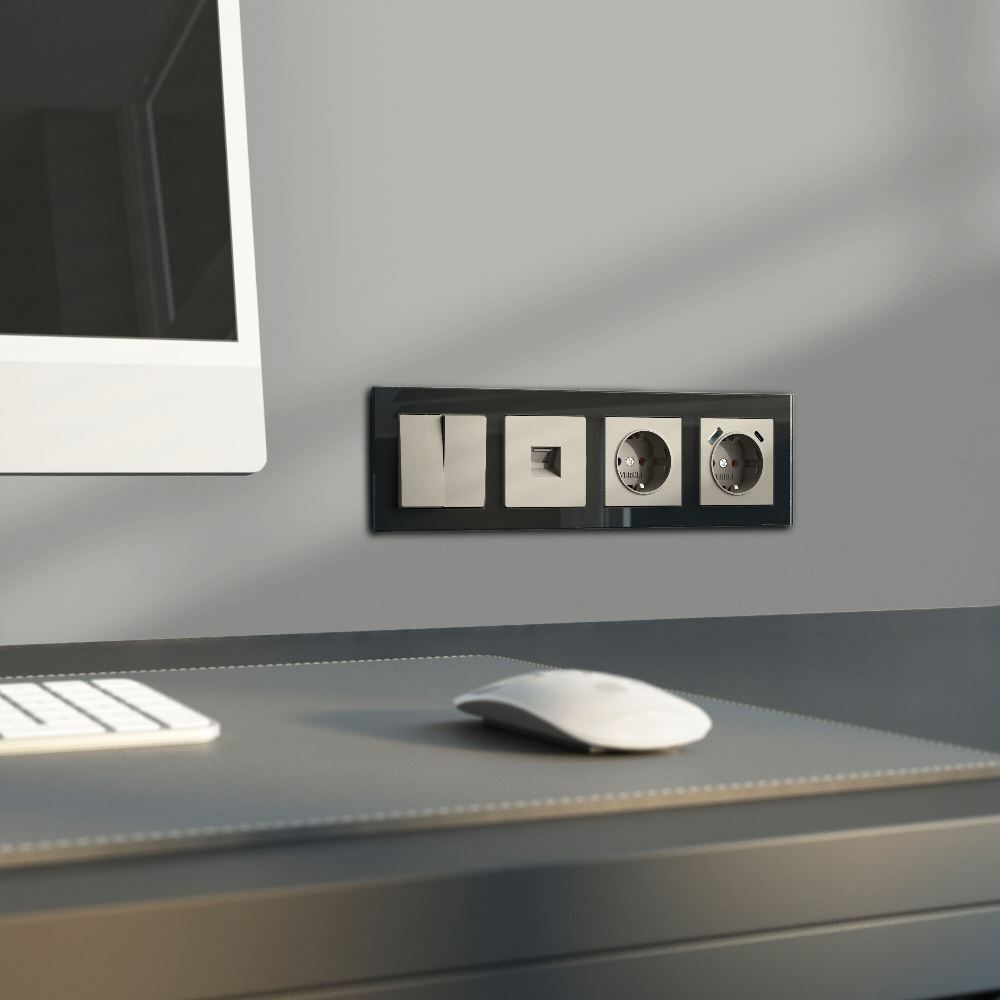 Выключатель двухклавишный встраиваемый Werkel Дымчатый W1220004 — изображение 3