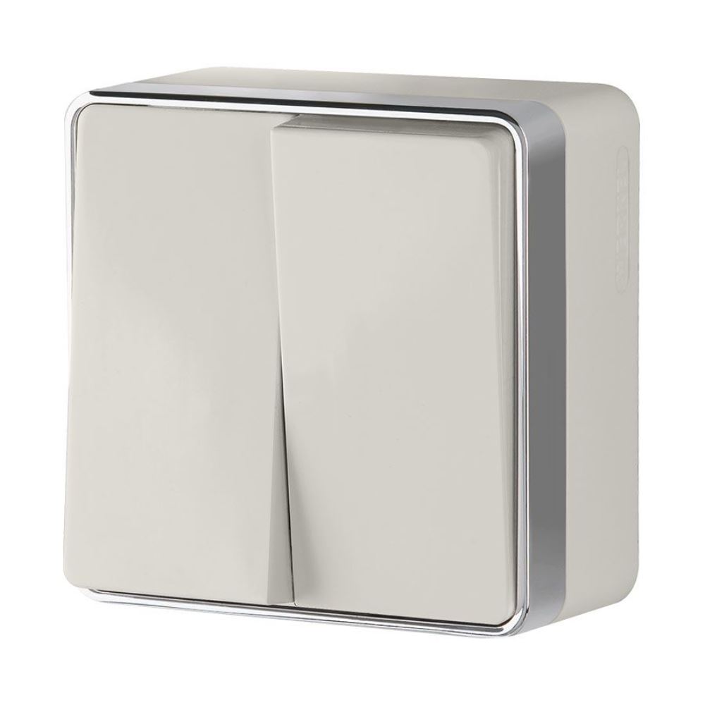 Выключатель двухклавишный накладной Werkel Gallant Слоновая кость W5020003