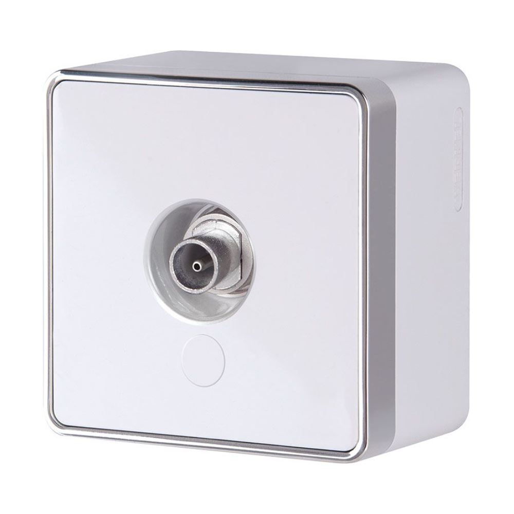 ТВ-розетка накладная оконечная Werkel Gallant Белый W5083001