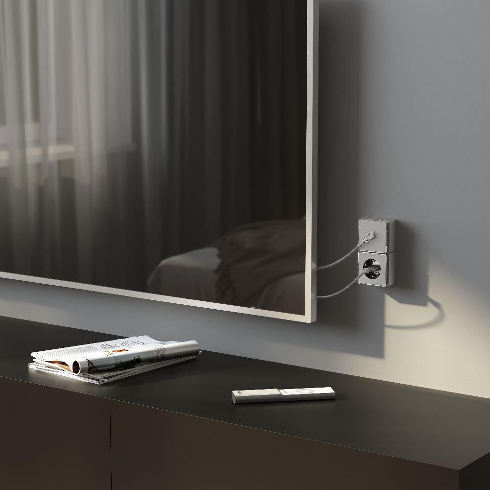 ТВ-розетка накладная оконечная Werkel Gallant Серебряный W5083006 — изображение 2