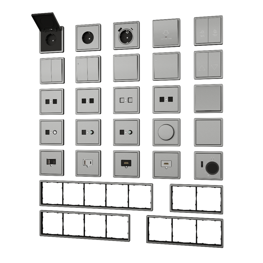 Выключатель одноклавишный встраиваемый Donel R98 Metal с подсветкой Благородная сталь DA03101-DA290ES — изображение 3