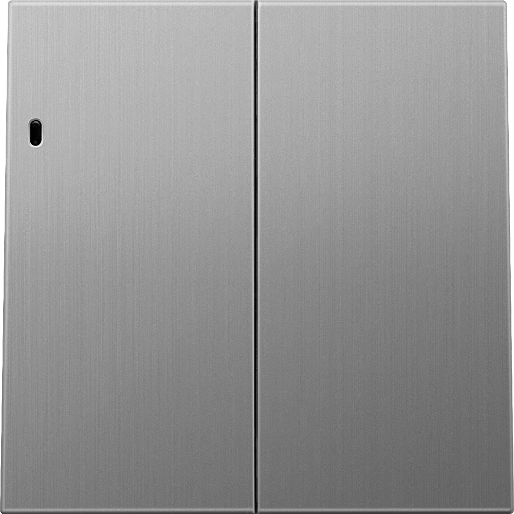 Выключатель двухклавишный встраиваемый Donel R98 Metal с подсветкой Никель DA03105-DA285NB — изображение 2