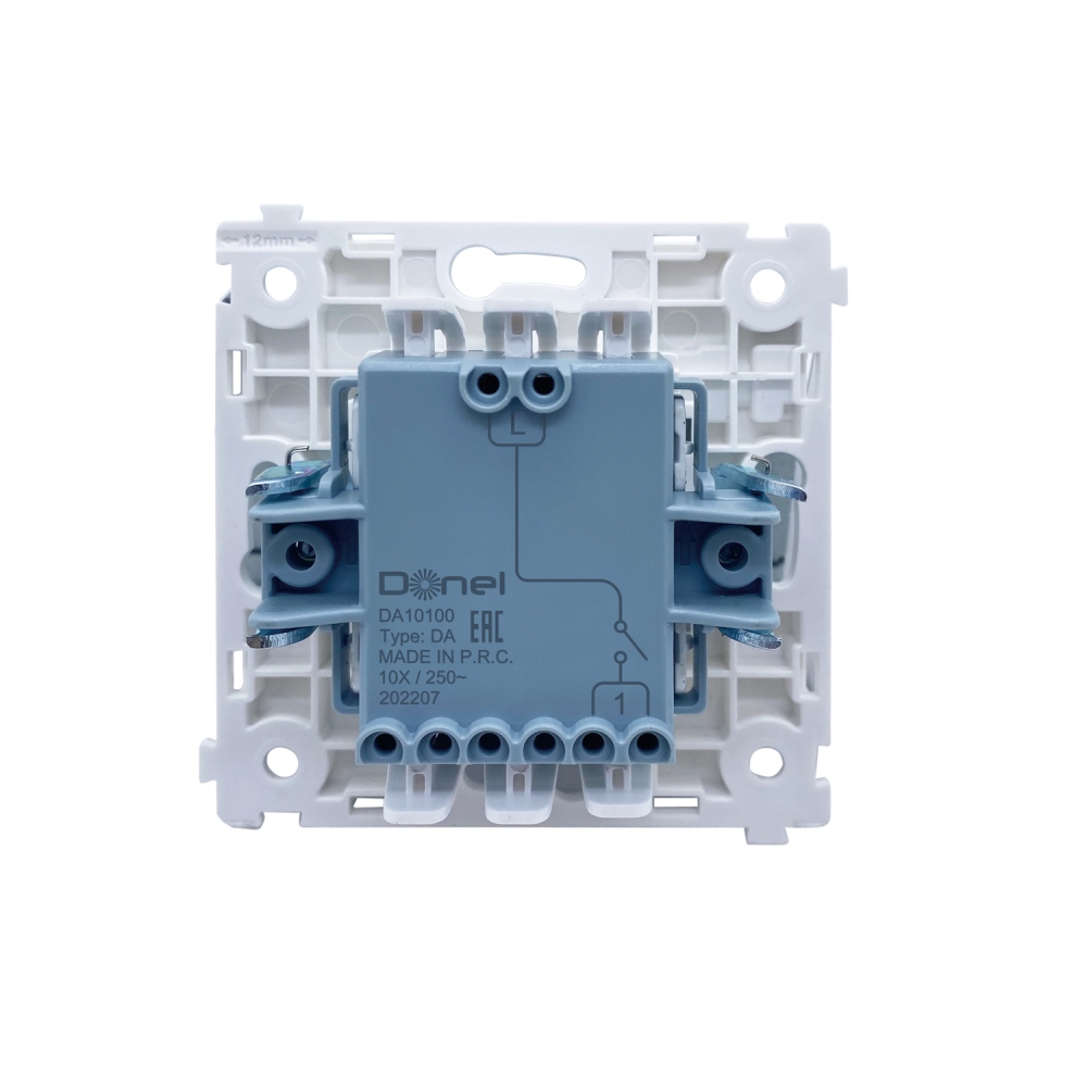 Выключатель одноклавишный встраиваемый Donel R98 Серый матовый DA10100-DA29640 — изображение 4