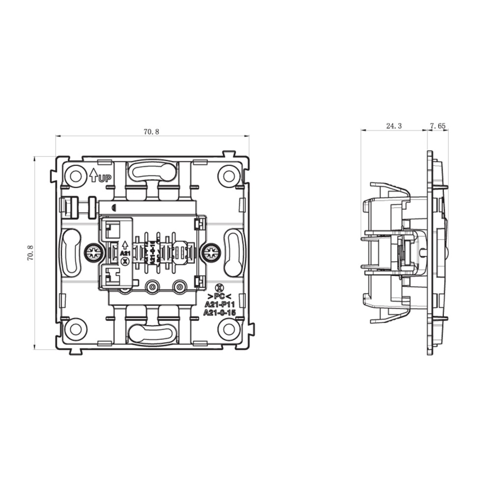Выключатель одноклавишный встраиваемый Donel R98 Серый матовый DA10100-DA29640 — изображение 6