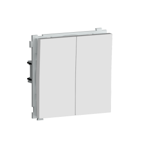 Выключатель двухклавишный встраиваемый Donel R98 Белый матовый DA10500-DA29533