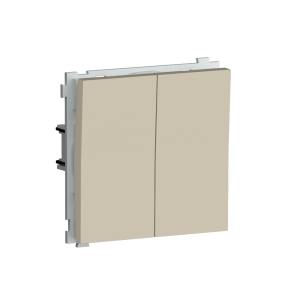 Выключатель двухклавишный встраиваемый Donel R98 Кашемир матовый DA10500-DA29535