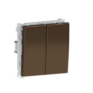 Выключатель двухклавишный встраиваемый Donel R98 Metal Латунь DA10500-DA295ME