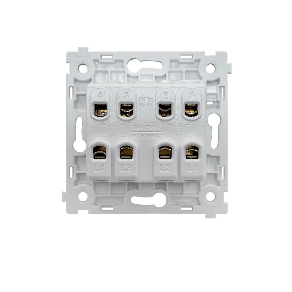 Выключатель двухклавишный встраиваемый перекрестный Donel R98 Шоколад матовый DA10900-DA29542 — изображение 5