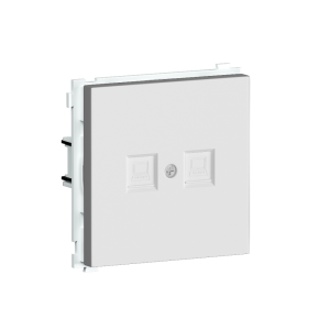Розетка встраиваемая телефонная двойная Donel R98 RJ11 + RJ11 Белый матовый DA14400-DA86933
