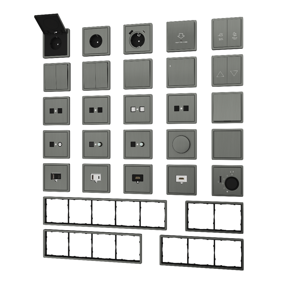 Розетка встраиваемая Donel R98 Metal с заземлением, шторками и USB тип A+C Никель DA15500-DA222NB — изображение 3