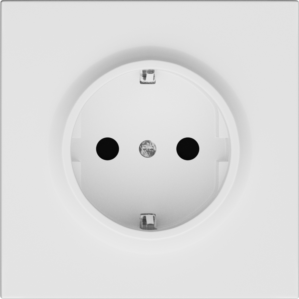 Розетка встраиваемая Donel R98 Schuko с заземлением и шторками на винтах Белый матовый DA18800-DA22033 — изображение 2