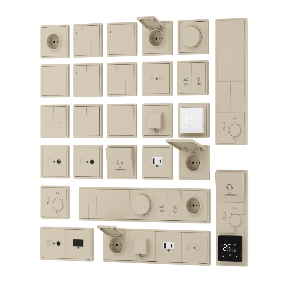 Розетка встраиваемая Donel R98 Schuko с крышкой и заземлением на винтах Кашемир матовый DA18800-DA52035 — изображение 3