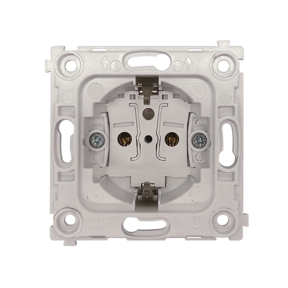 Розетка встраиваемая Donel R98 Metal Schuko с заземлением и шторками на клеммах Никель DA19900-DA220NB — изображение 5