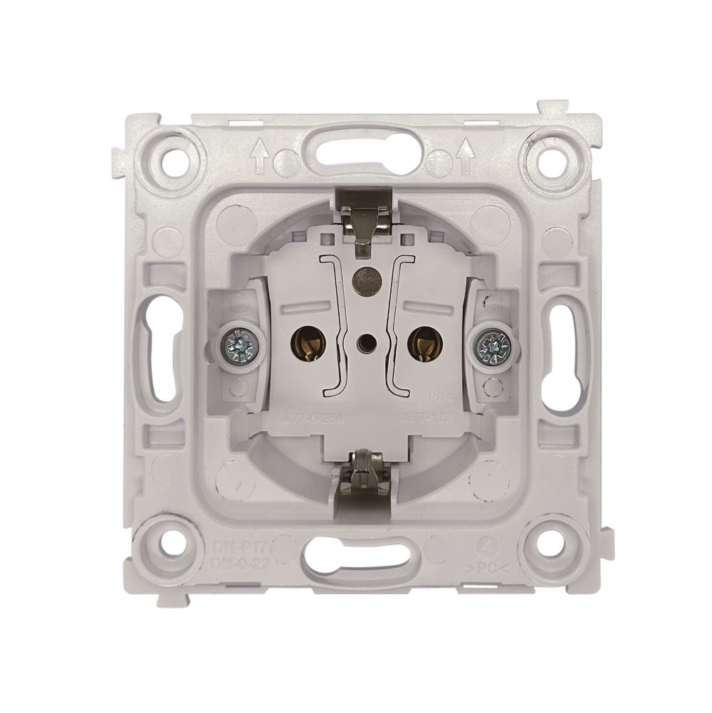 Розетка встраиваемая Donel R98 Metal Schuko с заземлением и крышкой на клеммах Вороненая сталь DA19900-DA520GS — изображение 5