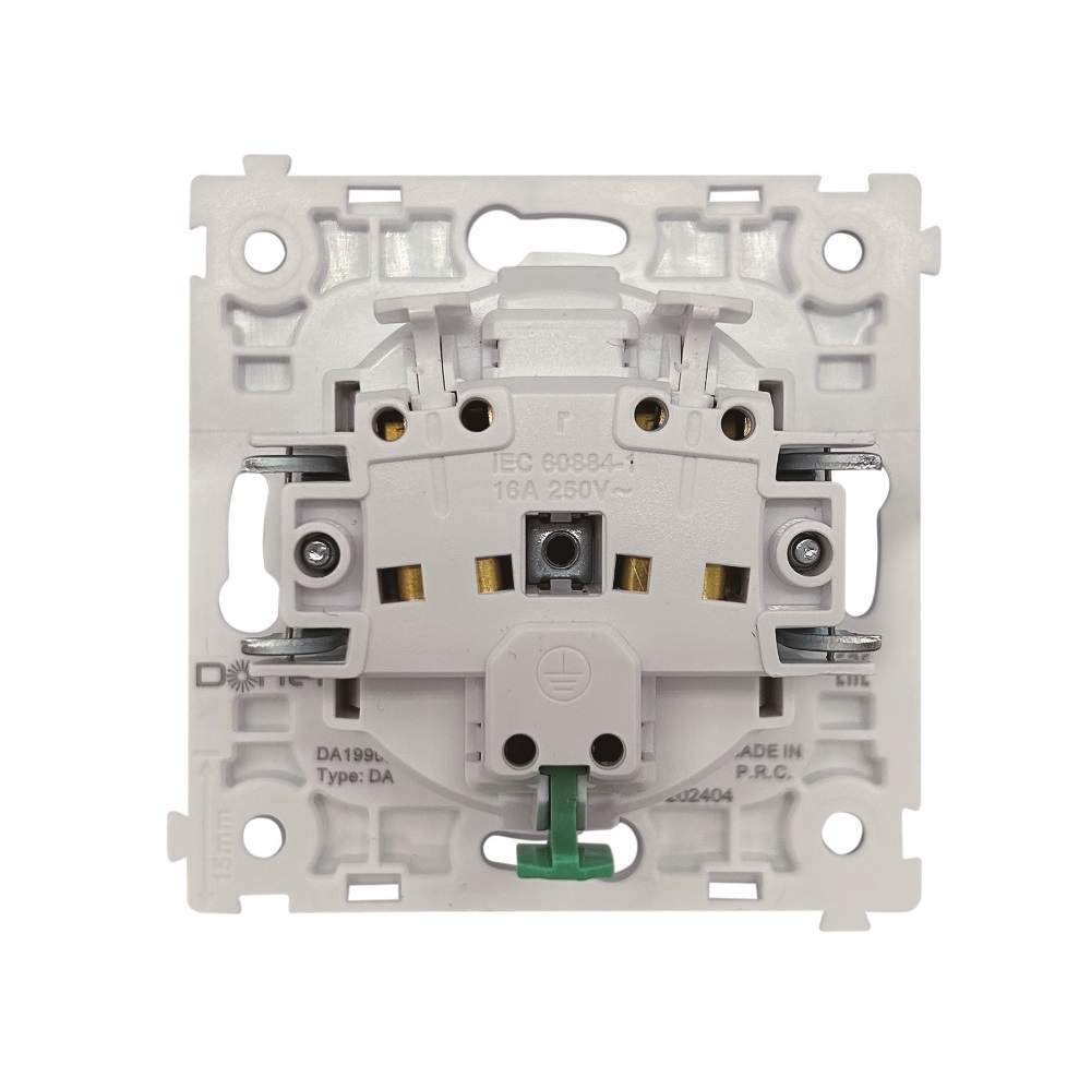 Розетка встраиваемая Donel R98 Metal Schuko с заземлением и крышкой на клеммах Вороненая сталь DA19900-DA520GS — изображение 4