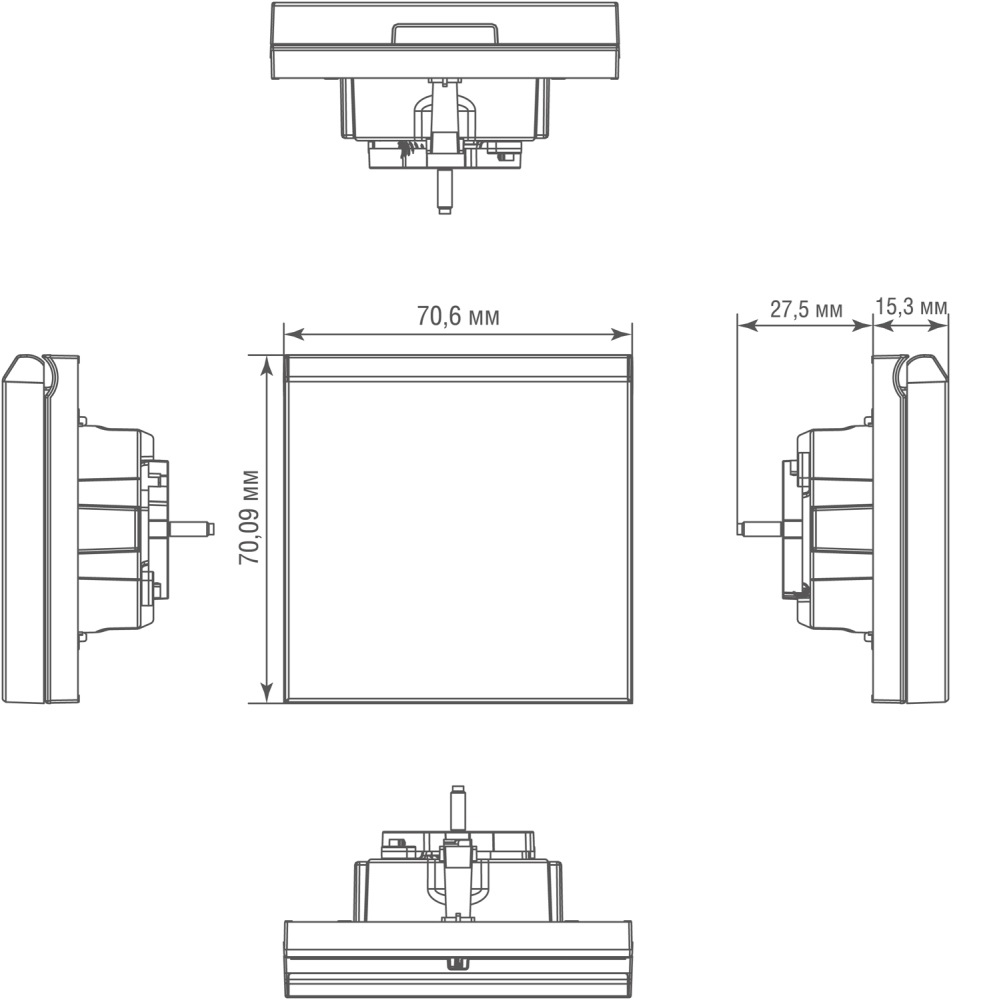 Розетка встраиваемая Donel R98 Metal Schuko с заземлением и крышкой на клеммах Вороненая сталь DA19900-DA520GS — изображение 7