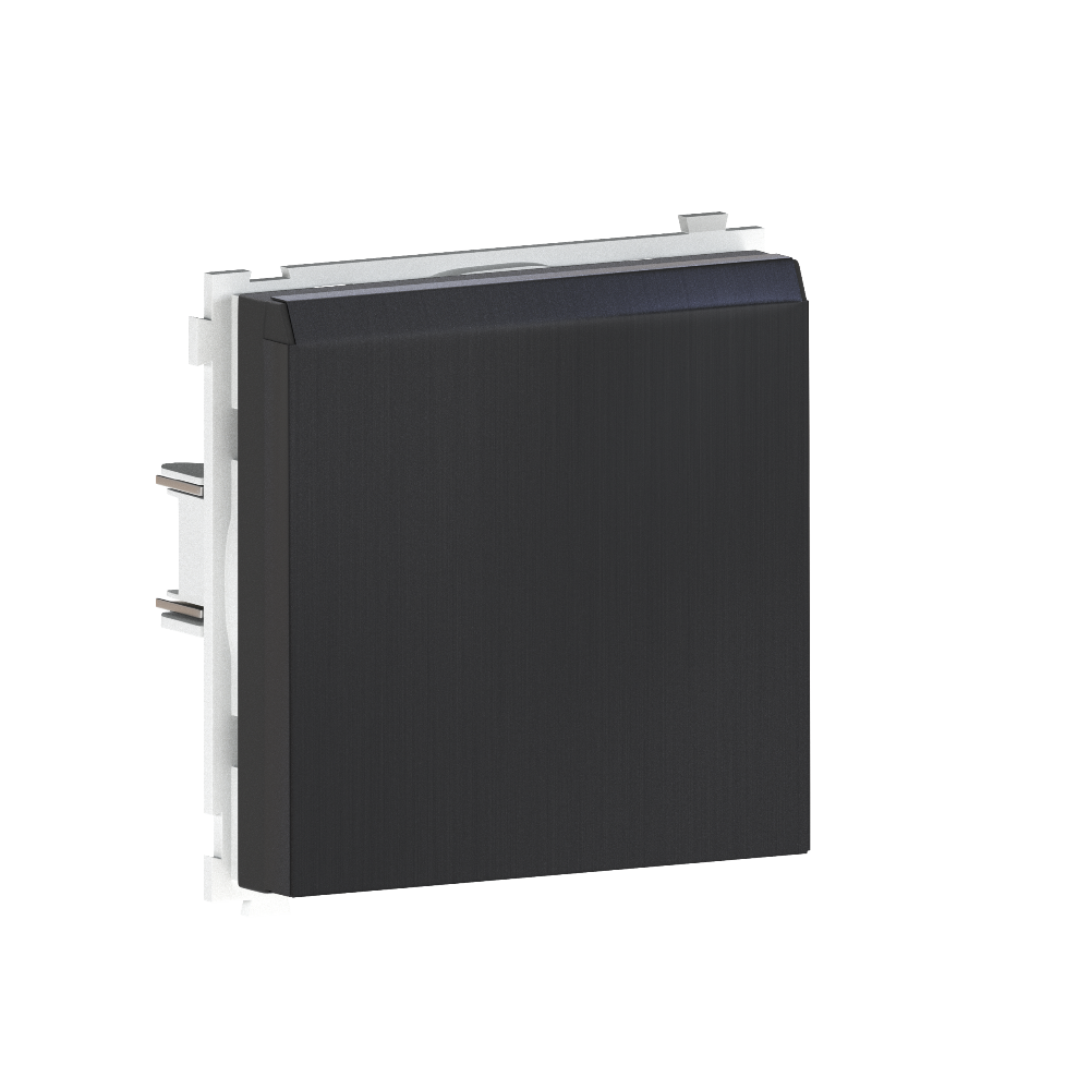 Розетка встраиваемая Donel R98 Metal Schuko с заземлением и крышкой на клеммах Вороненая сталь DA19900-DA520GS — изображение 2