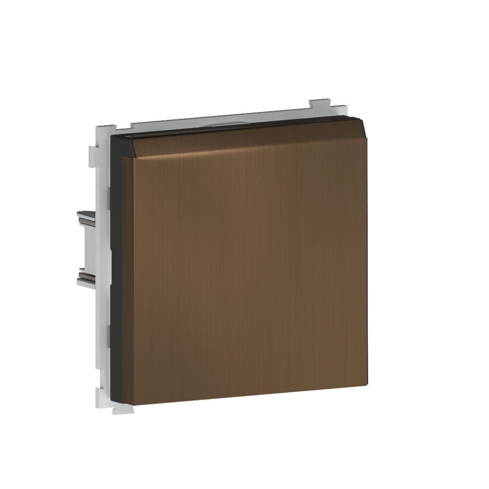 Розетка встраиваемая Donel R98 Metal Schuko с заземлением и крышкой на клеммах Латунь DA19900-DA520ME — изображение 2