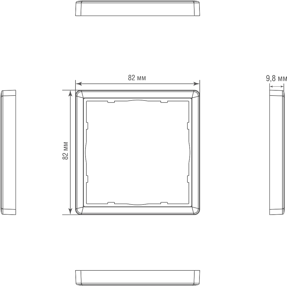 Рамка из металла Donel R98 Metal на 1 пост Золото матовое DA211BR — изображение 3