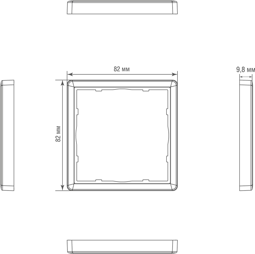 Рамка из металла Donel R98 Metal на 1 пост Никель DA211NB — изображение 3