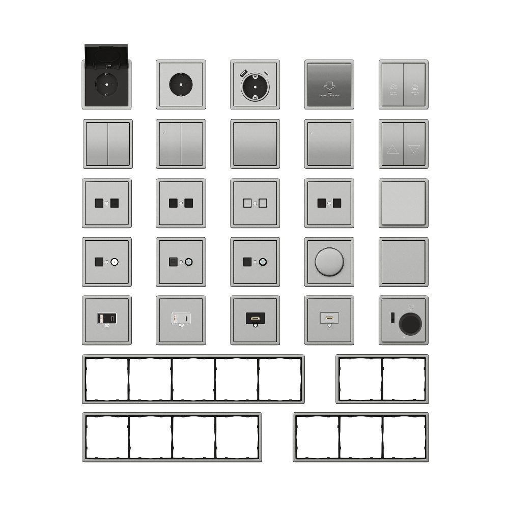Рамка из металла Donel R98 Metal на 3 поста Благородная сталь DA213ES — изображение 2