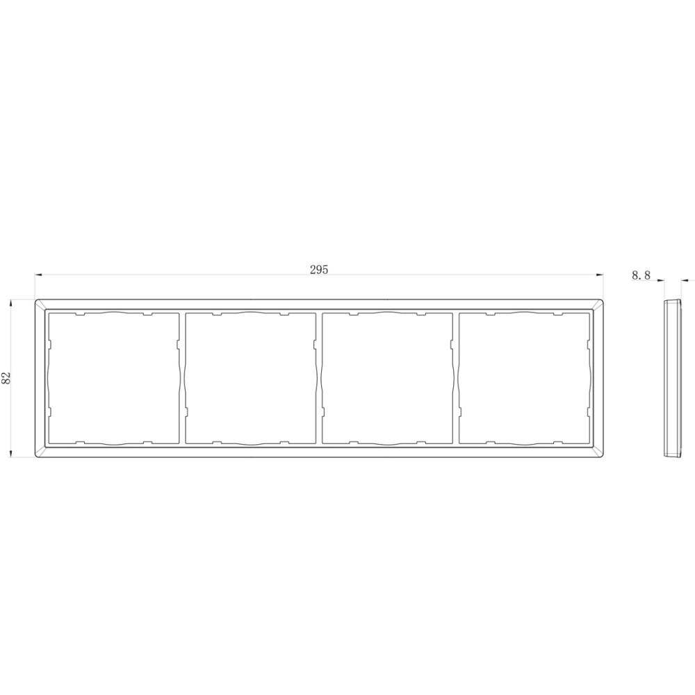 Рамка пластиковая Donel R98 на 4 поста Кашемир матовый DA21435 — изображение 3