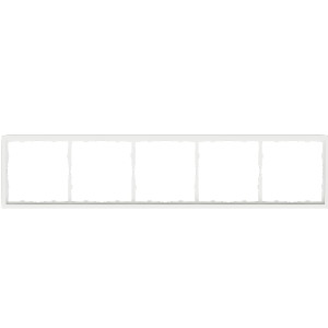 Рамка пластиковая Donel R98 на 5 постов Белый матовый DA21533