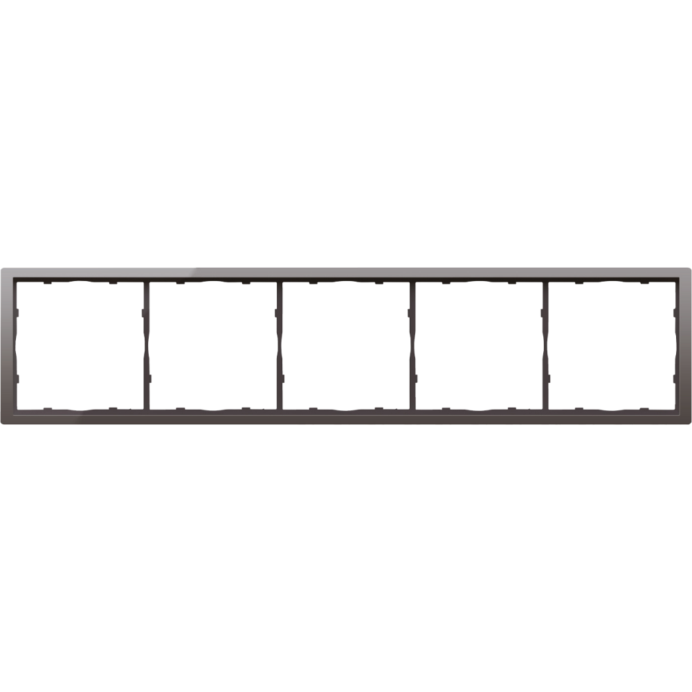 Рамка пластиковая Donel R98 на 5 постов Сталь матовая DA21537