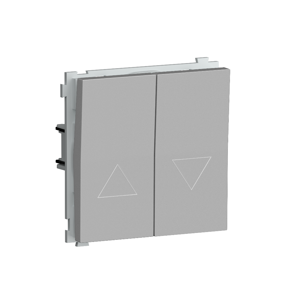 Выключатель жалюзи встраиваемый Donel R98 с блокировкой Алюминий матовый DA25800-DA29426