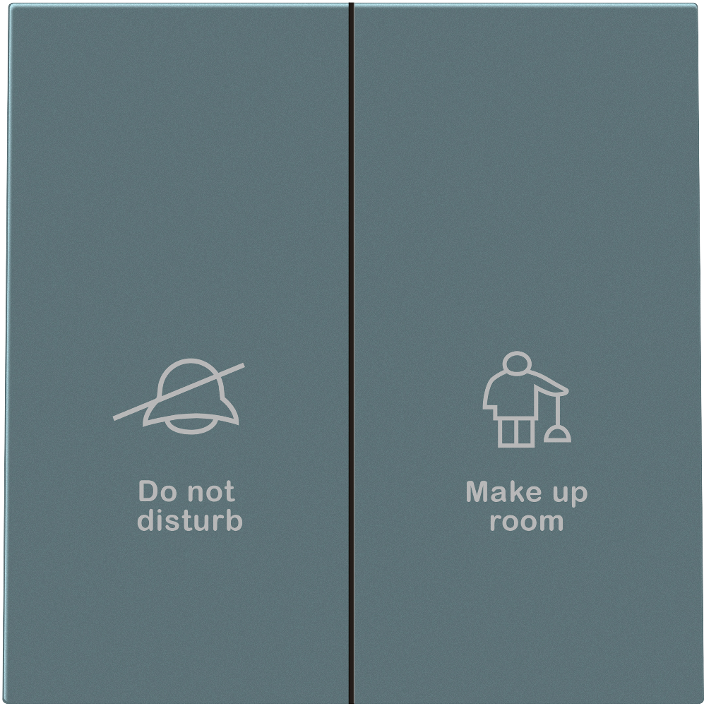 Выключатель двухклавишный встраиваемый Donel R98 с символами DND/MUR Изумруд матовый DA25800-DA88839 — изображение 2