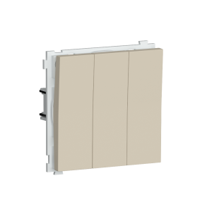 Выключатель трехклавишный встраиваемый Donel R98 Кашемир матовый DA28300-DA29335