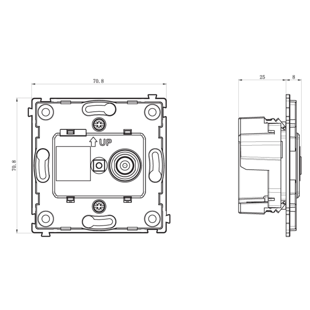 ТВ-розетка встраиваемая оконечная Donel R98 Серый матовый DA30100-DA87940 — изображение 6
