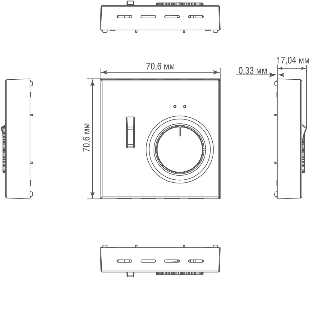 Терморегулятор механический Donel R98 Metal с внешним датчиком Латунь DTEF231-DA149ME — изображение 7