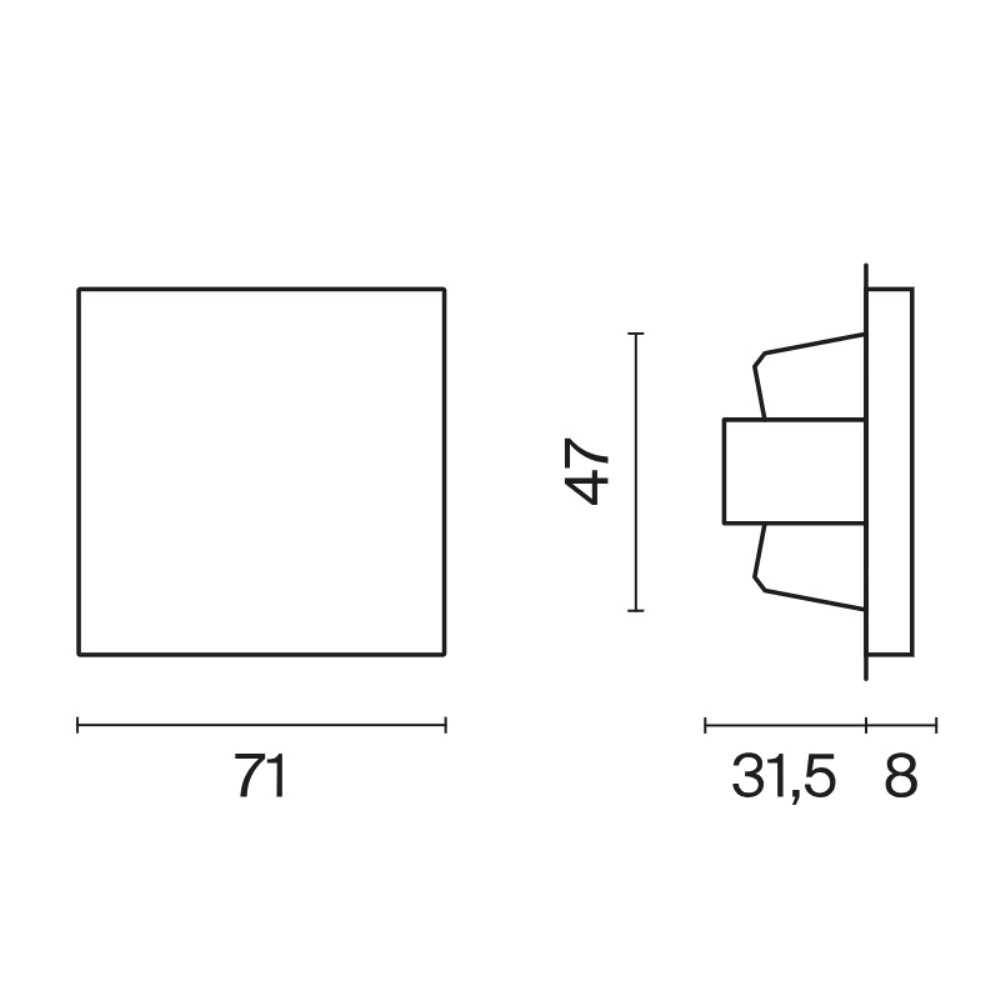 Выключатель одноклавишный встраиваемый перекрестный Voltum S70 Графит VLS010507 — изображение 5
